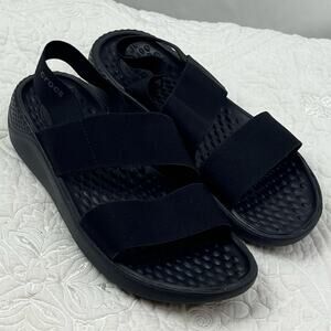 Literide by Crocs Women's Size 9 Black Strap Slip-On Sandals – Comfort Shoes